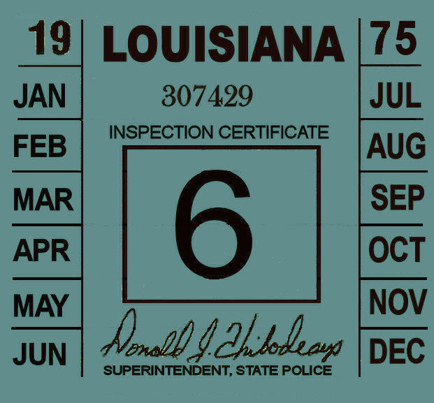 Louisiana Bob Hoyts Classic Inspection Stickers, Add a Final Touch to
