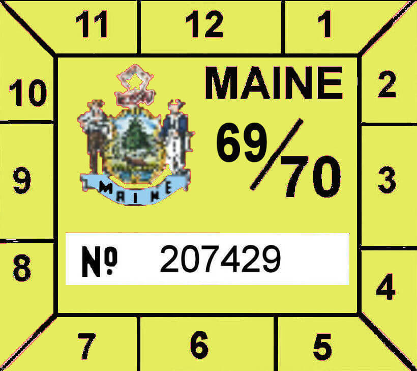 Maine Bob Hoyts Classic Inspection Stickers, Add a Final Touch to