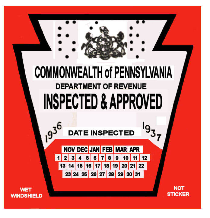 All Products Bob Hoyts Classic Inspection Stickers, Add a Final Touch