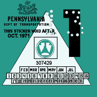 1974-2 Pennsylvania Inspection Sticker - $25.00 : Bob Hoyts Classic ...