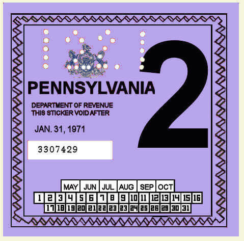 Pennsylvania : Bob Hoyts Classic Inspection Stickers, Add a Final Touch ...