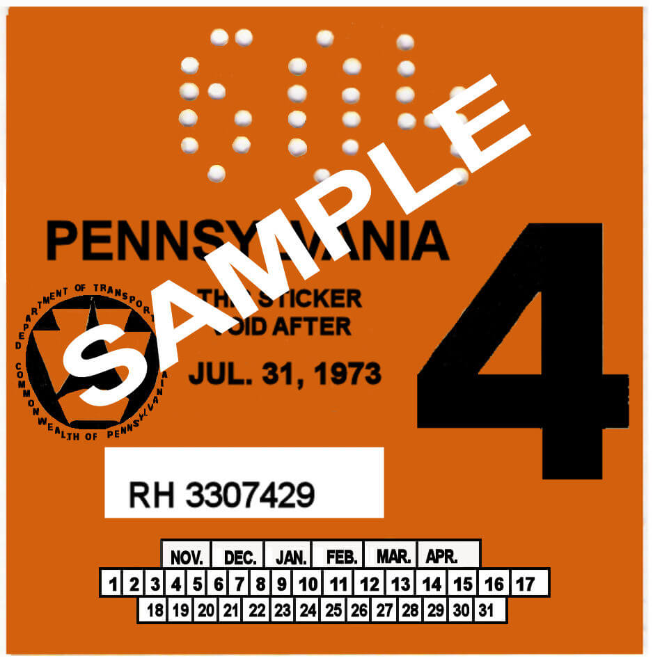 philadelphia car inspection sticker