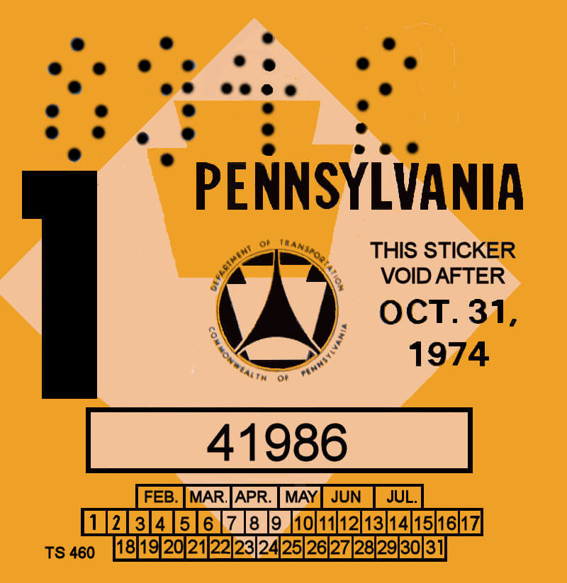 Pennsylvania Bob Hoyts Classic Inspection Stickers, Add a Final Touch