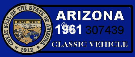 1961 Arizona Inspection Sticker - Click Image to Close