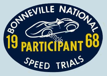Bonneville Speed Trials 1968 PARTICIPANT - Click Image to Close