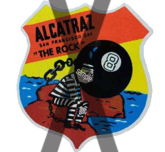 Alcatraz Vintage Vacation Stickers - Click Image to Close