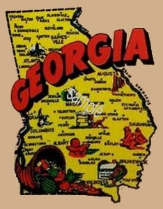 Georgia Vintage Vacation Stickers