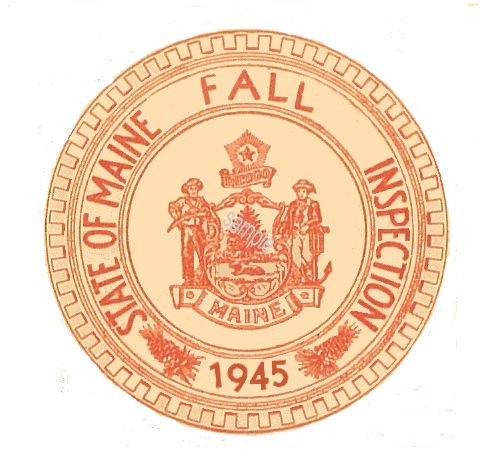 1945 Maine Fall Inspection Sticker - Click Image to Close