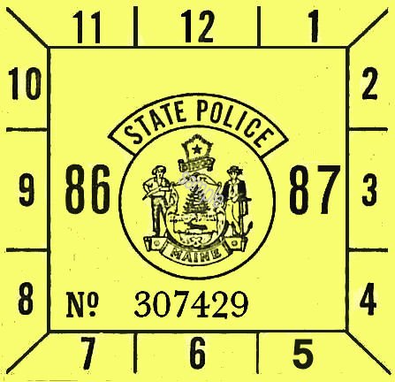 1986-87 Maine inspection sticker - Click Image to Close