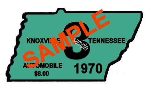 1970 Tennessee INSPECTION Sticker (Knoxville) - Click Image to Close