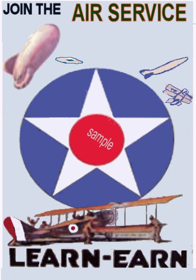 1940's US Air Service sticker - Click Image to Close