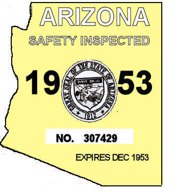 Arizona : Bob Hoyts Classic Inspection Stickers | Add a Final Touch to ...