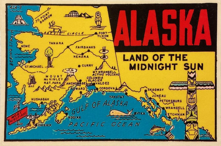 (image for) Alaska Vintage Vacation Stickers