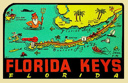 (image for) Florida Ft. Myers Beach Vintage Vacation Stickers