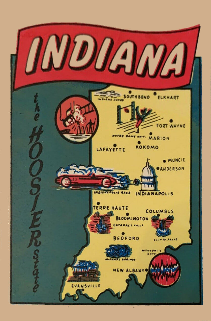 (image for) Indiana Vintage Vacation Stickers