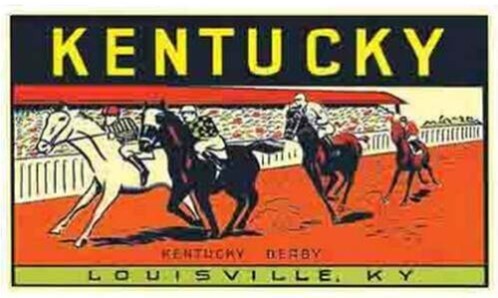 (image for) Kentucky Derby Vintage Vacation Stickers