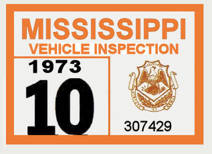(image for) 1973 Mississippi Inspection Sticker
