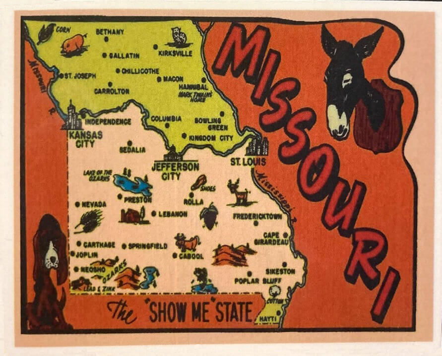 (image for) Missouri Vintage Vacation Stickers