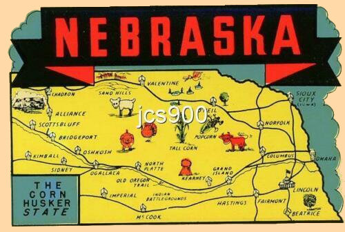 (image for) Nebraska Vintage Vacation Stickers