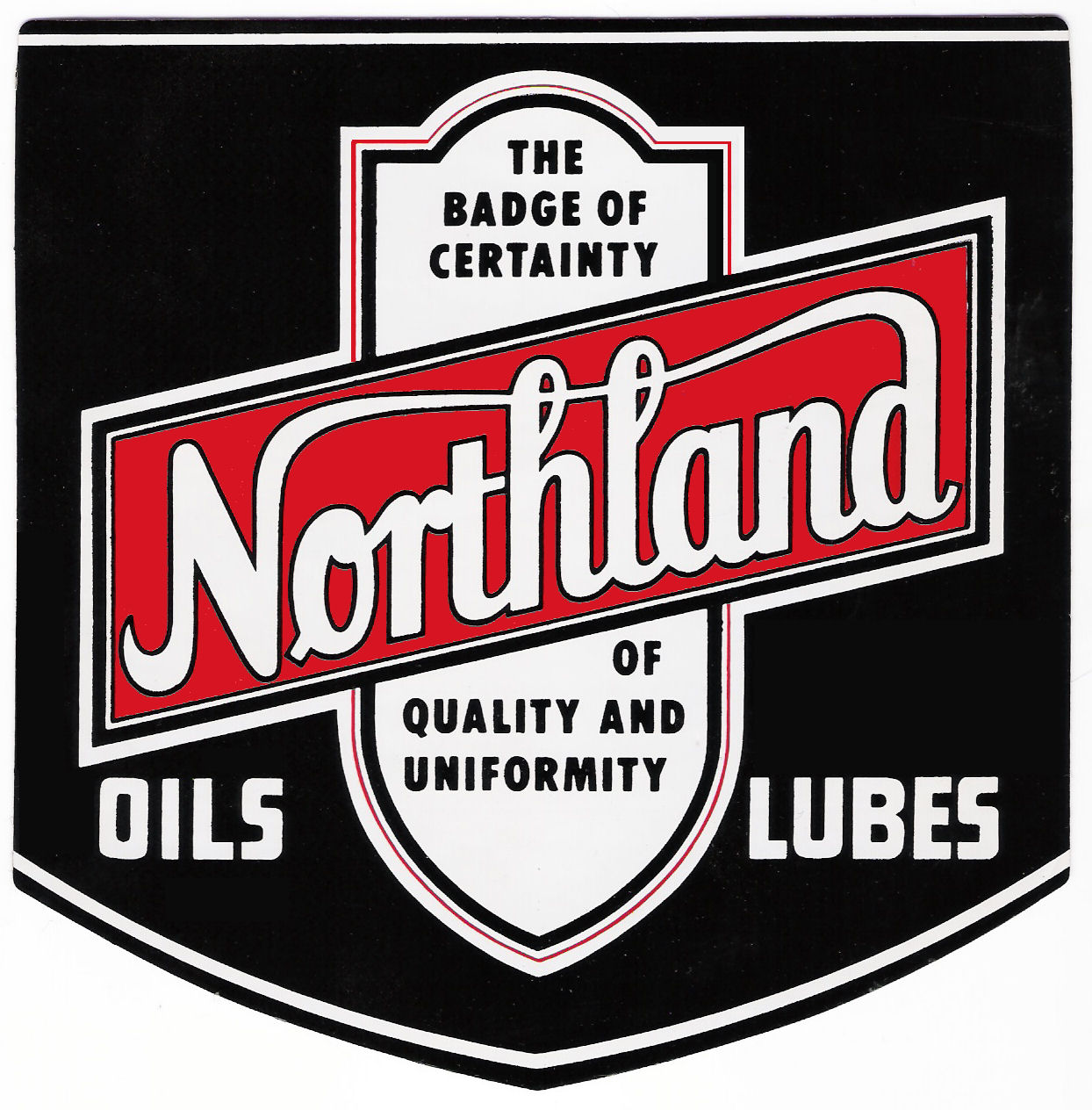 (image for) Iowa Northland Oil sticker 1950s