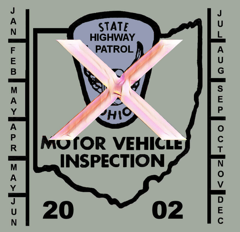 2002 Ohio inspection sticker : Bob Hoyts Classic Inspection Stickers ...