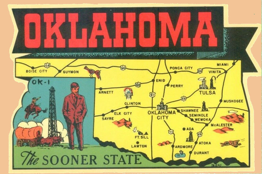 (image for) OKlahoma Vintage Vacation Sticker