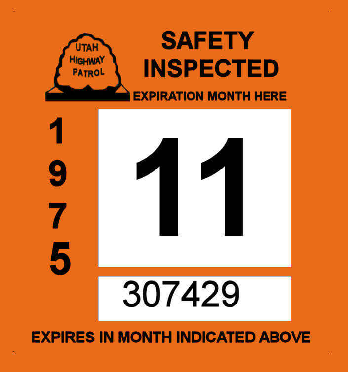 1975 Utah inspection sticker : Bob Hoyts Classic Inspection Stickers ...