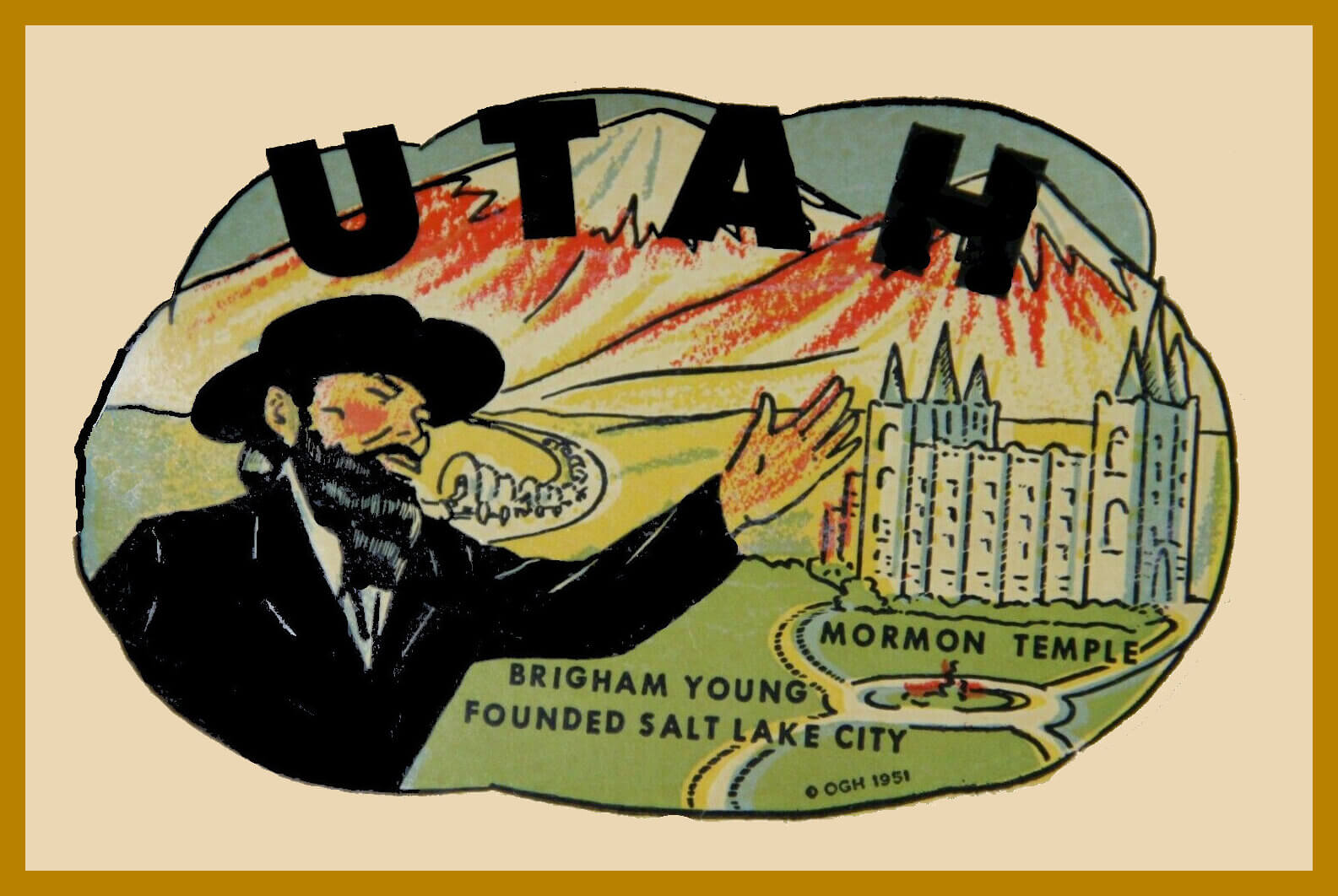 (image for) Utah Vintage Vacation Sticker