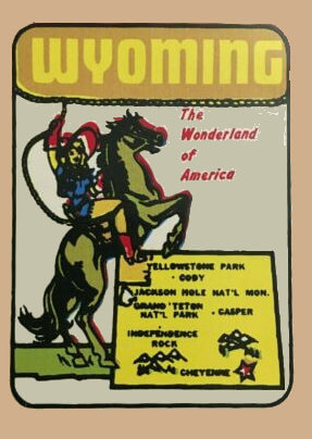 (image for) Wyoming Vintage Vacation Sticker